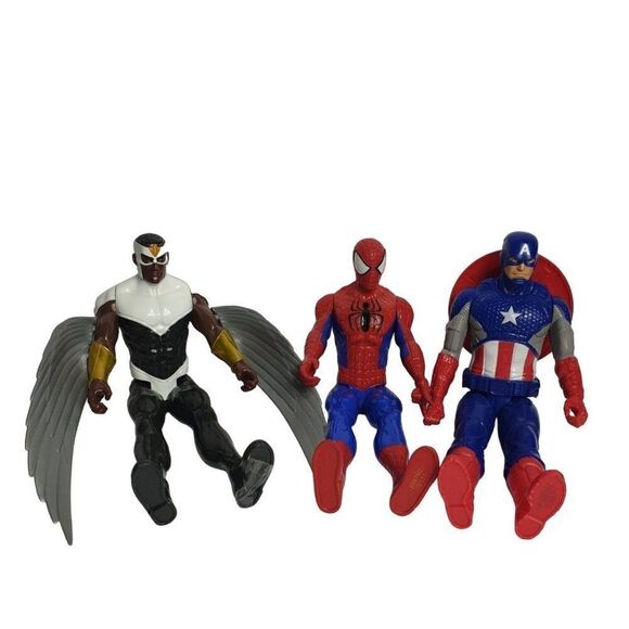 Marvel Falcon Spider-Man Captain America 12" Action Figures Toys Bundle - Picture 3 of 5